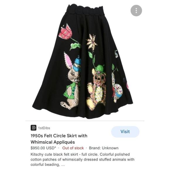 VTG The Eagle's Eye Skirt Women Large Maxi A-Line Christmas Velvet 80s 90s Y2K - Picture 9 of 10